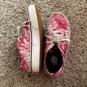 Pink tie-dye vans